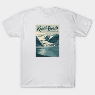 Kenai Fjords National Park Retro Travel T-Shirt